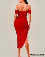 Load image into Gallery viewer, CANT HELP IT, OFF THE SHOULDER MIDI DRESS