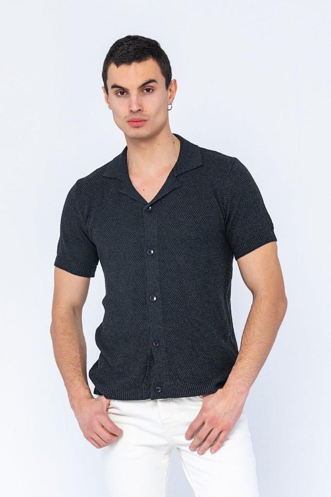 Men's Solid Button Up Shirt