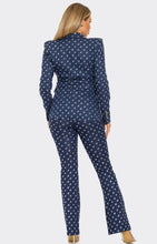 Load image into Gallery viewer, Glam Denim Blue Blazer & Trouser Set