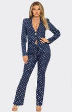Load image into Gallery viewer, Glam Denim Blue Blazer & Trouser Set