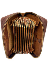 Load image into Gallery viewer, Genuine Leather Wallet Zipper - VL777016-CC5015MZ - Vintage Leather Brown