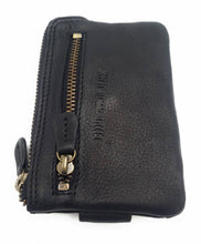 Load image into Gallery viewer, Hill Burry Genuine Leather Mini Card Holder Plus Keychain -V88862-5143 - Vintage Leather Black