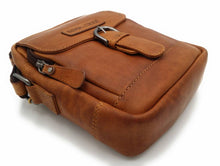 Load image into Gallery viewer, Genuine Leather Shoulder Bag Hill Burry -VB10010- HT-05- Crossbody Bag - Vintage Leather Brown