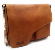 Load image into Gallery viewer, Genuine Leather Shoulder Bag Hill Burry - VB10062 - 3062B- Vintage Leather Brown