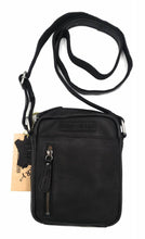 Load image into Gallery viewer, Genuine Leather Shoulder Bag Hill Burry - VB10089 - 3169 - Crossbody - Vintage Leather Black