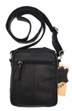 Load image into Gallery viewer, Genuine Leather Shoulder Bag Hill Burry - VB10089 - 3169 - Crossbody - Vintage Leather Black