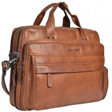 Load image into Gallery viewer, Genuine Leather Business Bag Hill Burry - VB100217-4075 - Vintage Leather Brown