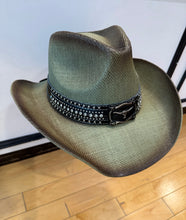 Load image into Gallery viewer, Rhinestone Olive Green Cowboy Hat
