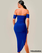 Load image into Gallery viewer, CANT HELP IT, OFF THE SHOULDER MIDI DRESS
