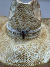 Load image into Gallery viewer, Headwoven Straw Cowboy Hat
