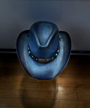 Load image into Gallery viewer, Blue Western Cowboy Hat
