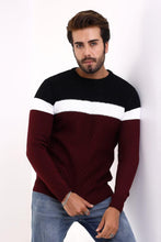 Load image into Gallery viewer, Burgundy/Black Sweater
