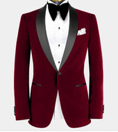Slim Fit Velvet Blazer