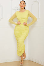 Load image into Gallery viewer, Lily Yellow Mesh Dress
