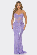Load image into Gallery viewer, Jasmine Giselle Crystal Sequin Maxi Dress
