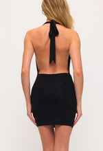 Load image into Gallery viewer, Sparkling Short Dress With Gold Accents
