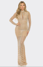 Load image into Gallery viewer, Nude Allure Crystal Dress
