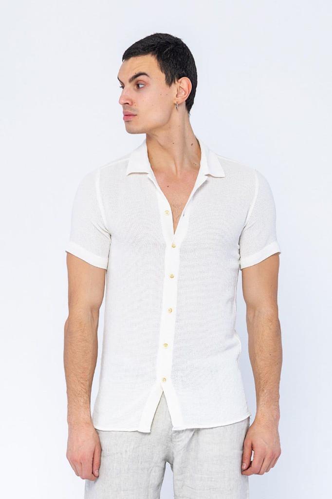 Men's Shirt Button Linen