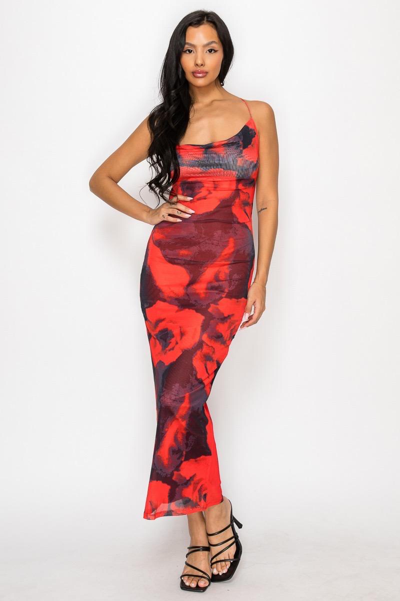 Midnight Rose Maxi Dress