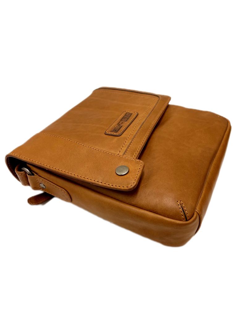 Genuine Leather Shoulder Bag Hill Burry - VB100149-3336- Crossbody Bag - Vintage Leather Brown