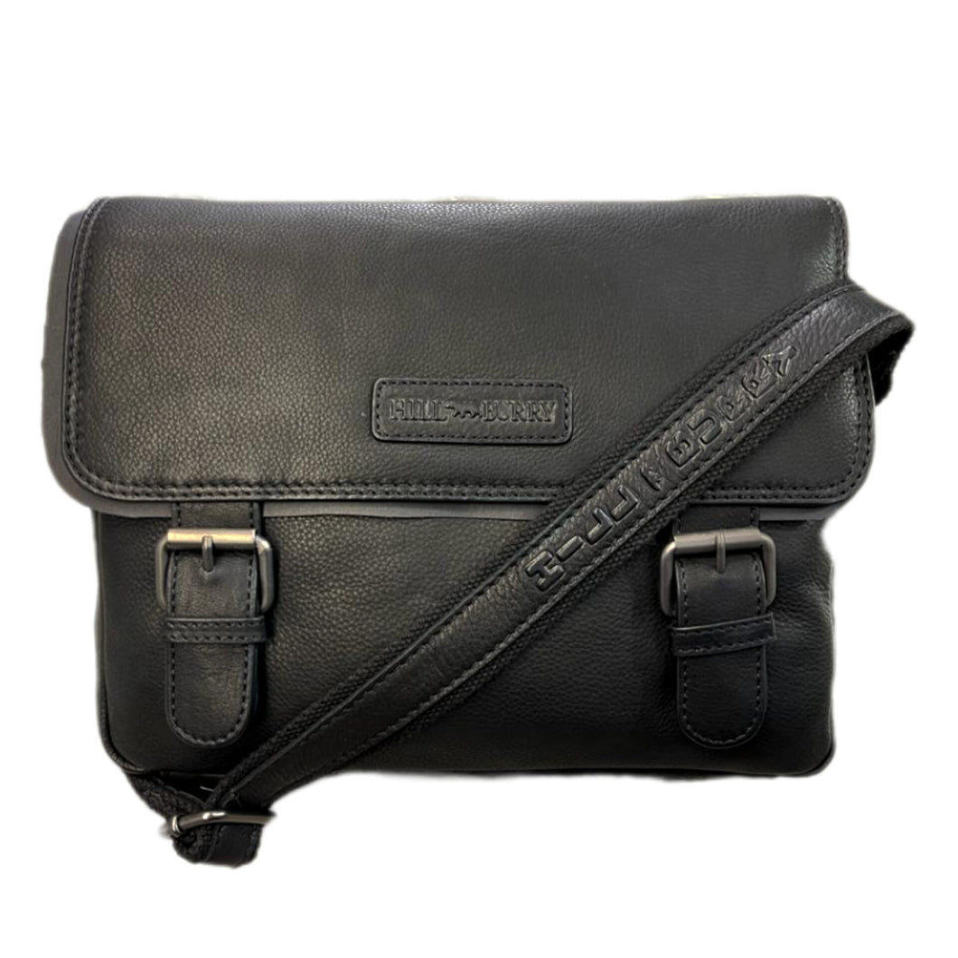 Genuine Leather Shoulder Bag Hill Burry - VB100155-3343 - Vintage Leather Black