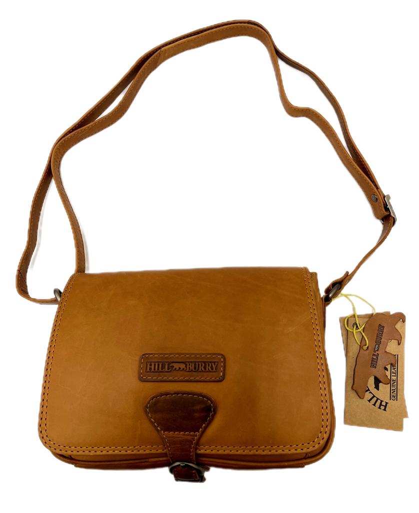 Genuine Leather Shoulder Bag Hill Burry - VB10019-4003 - Crossbody Bag - Vintage Leather Brown