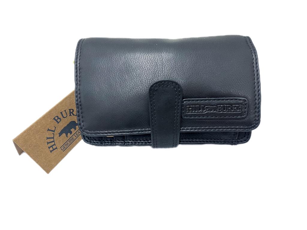 Genuine Leather Travel Wallet Hill Burry - VB10029 - 3172N - Crossbody Bag - Vintage Leather Black