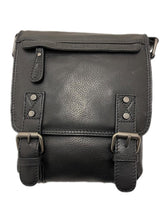 Load image into Gallery viewer, Genuine Leather Shoulder Bag Hill Burry - VB10010-3183 - Crossbody Bag - Vintage Leather Black
