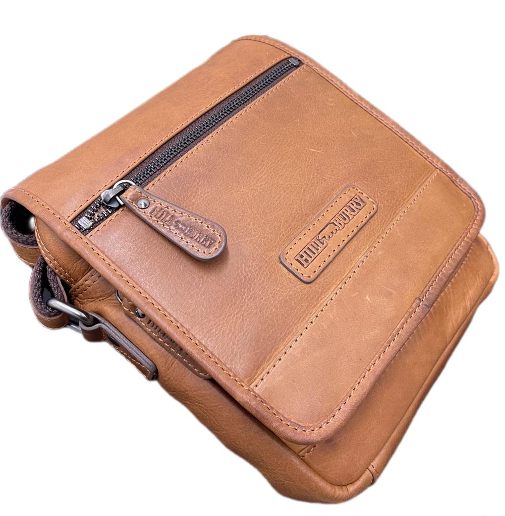 Genuine Leather Shoulder Bag Hill Burry - VB10026-6113 - Crossbody Bag - Vintage Leather Brown