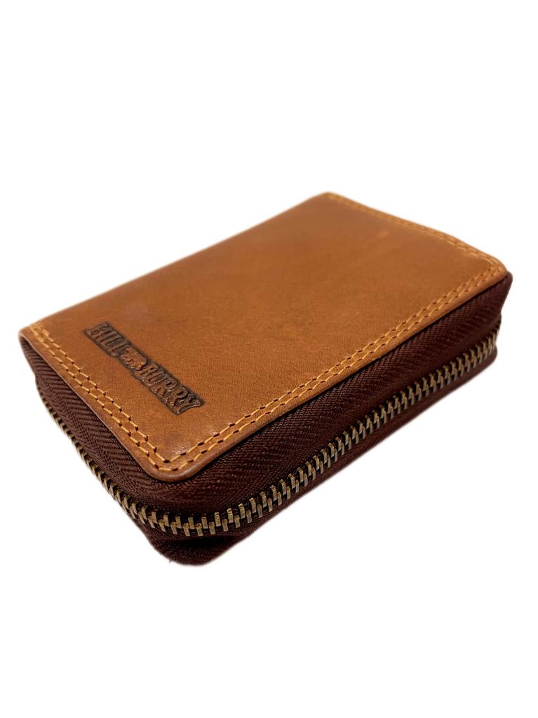 Genuine Leather Wallet Zipper - VL777016-CC5015MZ - Vintage Leather Brown
