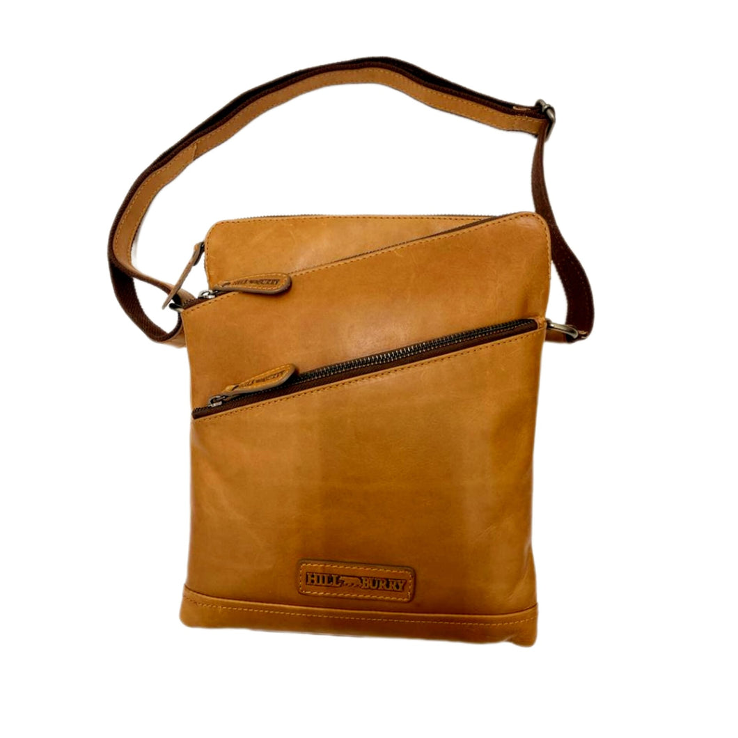 Genuine Leather Shoulder Bag Hill Burry - VB100191-3374- Crossbody Bag - Vintage Leather Brown