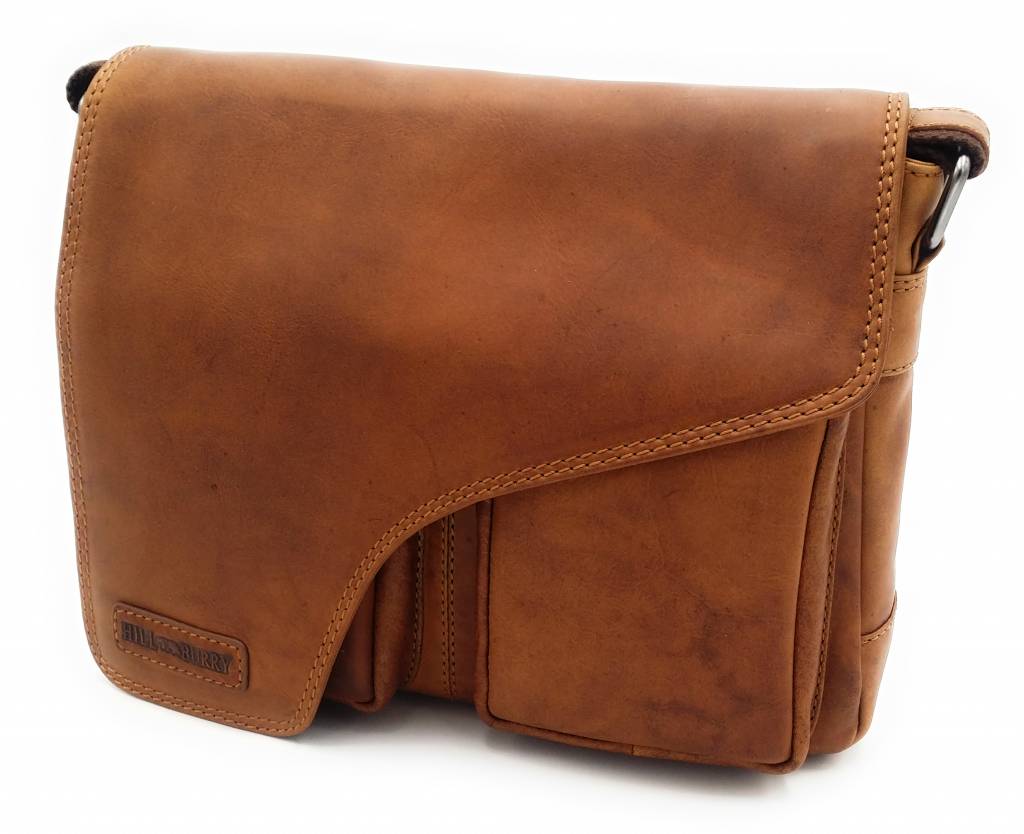 Genuine Leather Shoulder Bag Hill Burry - VB10021-3062 - Vintage Leather Brown