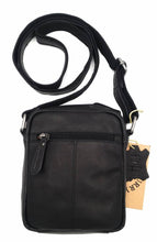 Load image into Gallery viewer, Genuine Leather Shoulder Bag Hill Burry - VB10089 - 3169 - Crossbody - Vintage Leather Black
