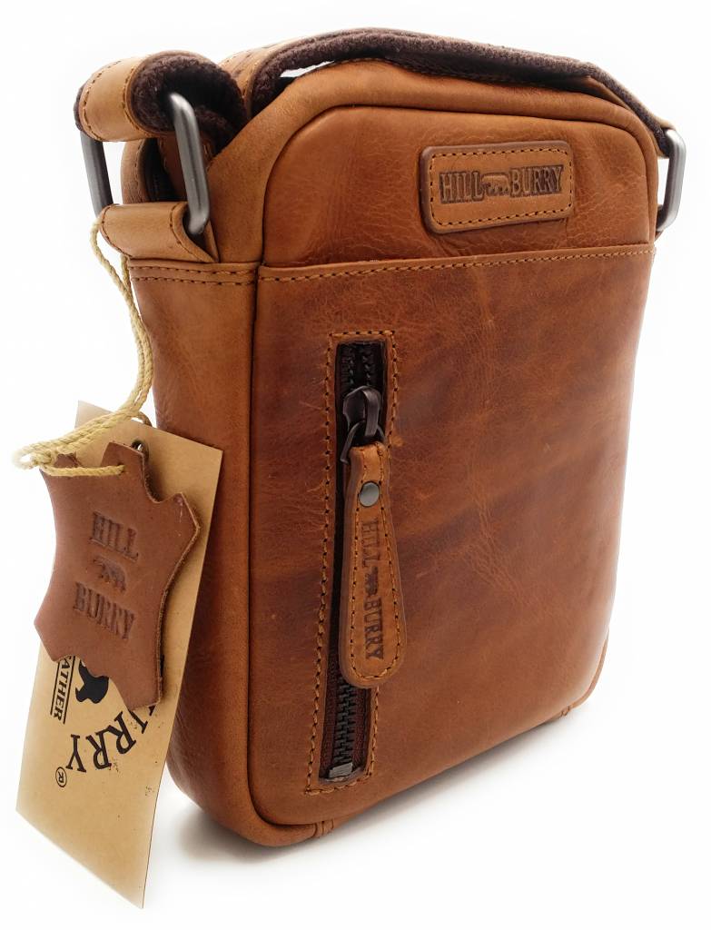 Genuine Leather Shoulder Bag Hill Burry - VB10089 - 3169 - Crossbody - Vintage Leather Brown