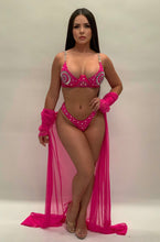 Load image into Gallery viewer, Hot Pink Crystal Bikini Set
